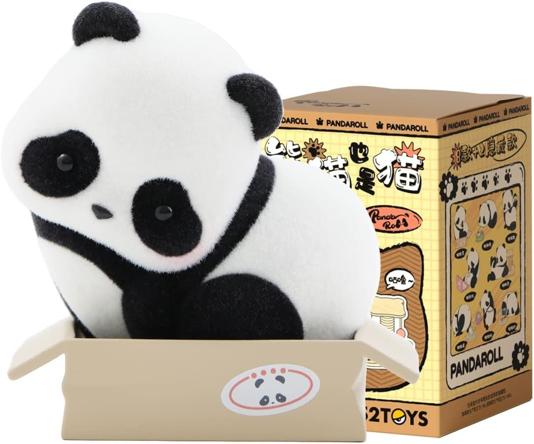 Detalle del tacto y acabado de la figura Panda Roll as a Cat