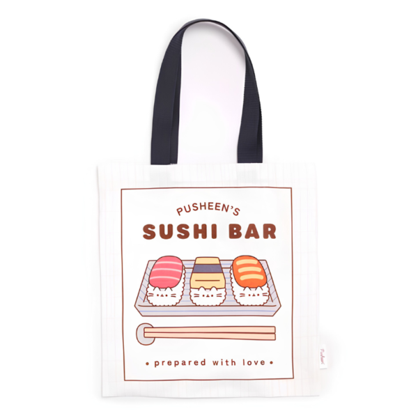 Bolsa tote bag Pusheen Sushi Club con estampado pastel