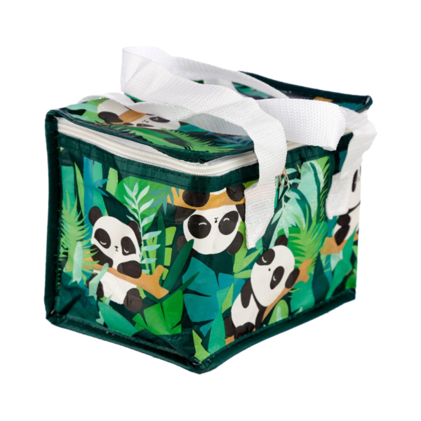 Bolsa térmica porta alimentos con estampado de osos panda