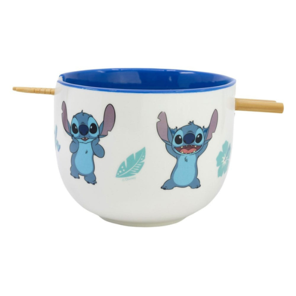 Bol para ramen de Stitch con palillos de cerámica, 500 ml