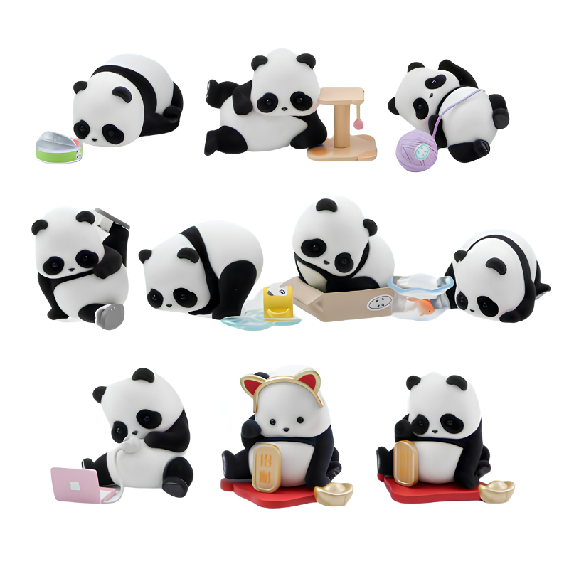 Figura sorpresa Panda Roll disfrazado de gato, colección Panda as a Cat