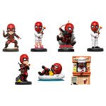 Figuras sorpresa Deadpool coleccionables de la línea Hero Box de Beast Kingdom en pose cómica