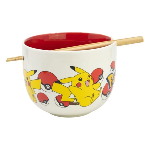 Bol para ramen Pokémon Pikachu Face de 500 ml con palillos