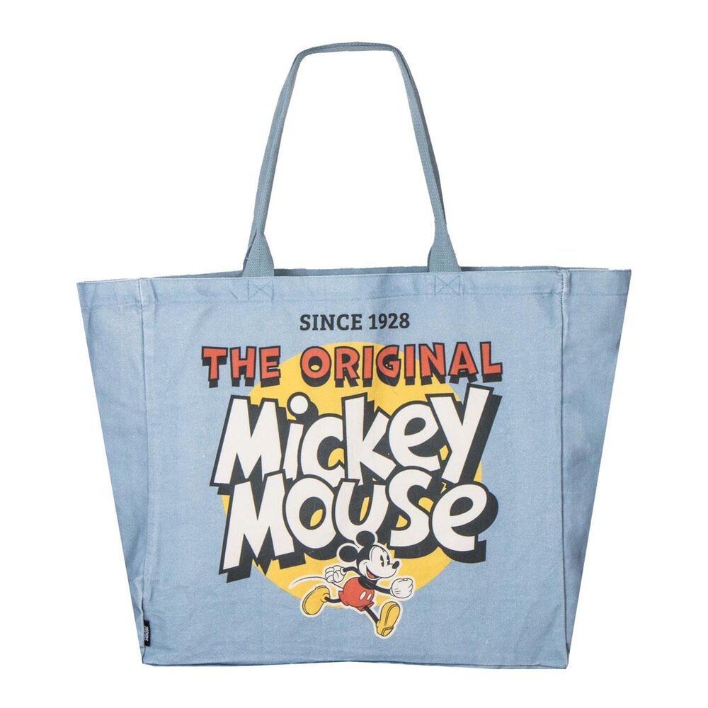 Bolsa shopping XL Mickey Mouse tipo tote bag de tela extra grande con fuelle