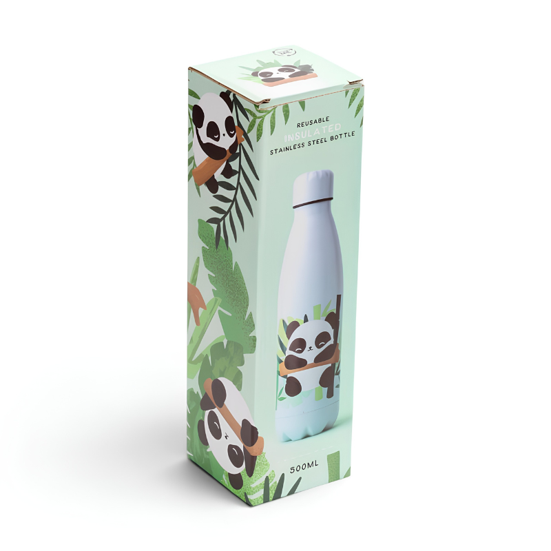 Botella térmica Oso Panda 500ml vista completa