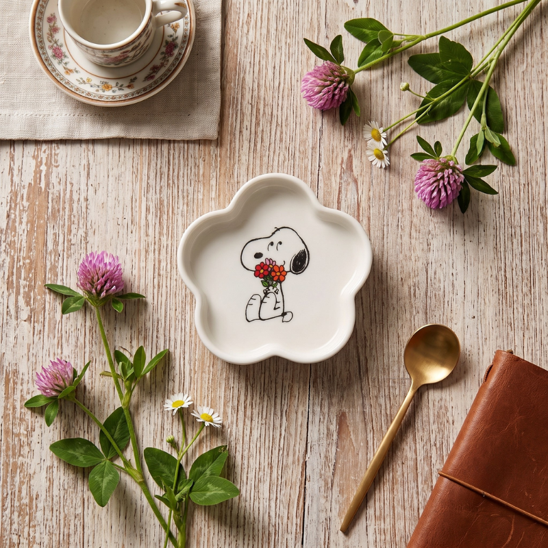 Plato Flor Snoopy Peanuts