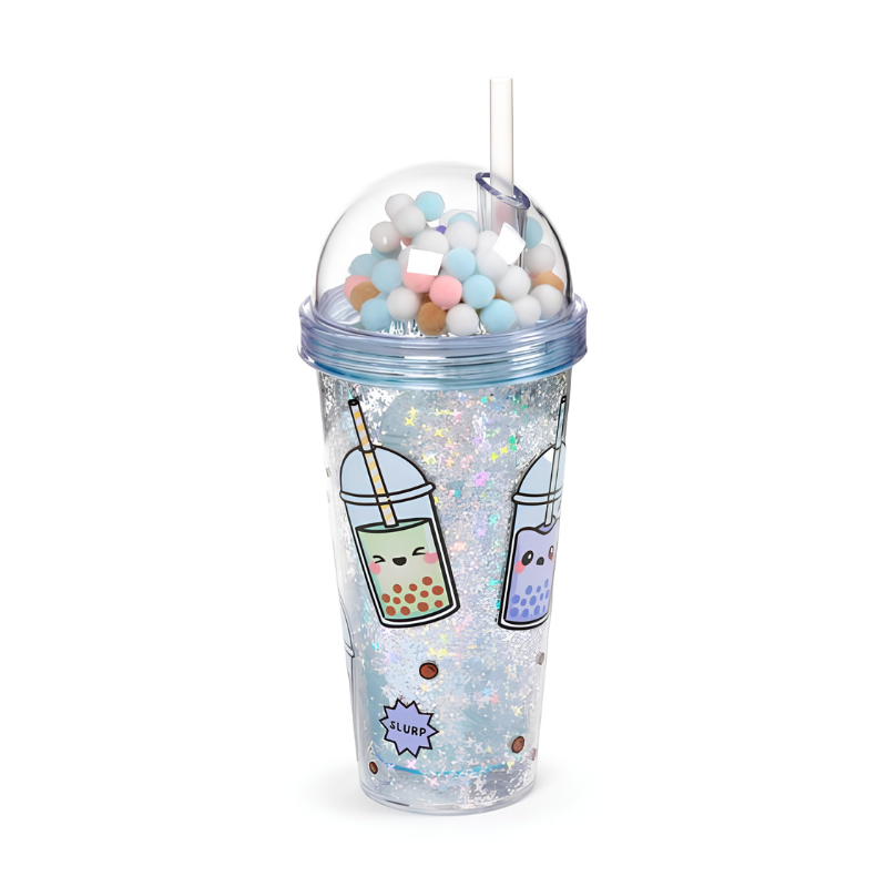 Pajita reutilizable rígida del vaso Bubble Tea 380ml
