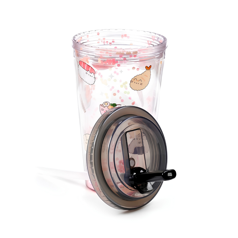 Pajita rígida reutilizable del vaso Pusheen Sushi Club
