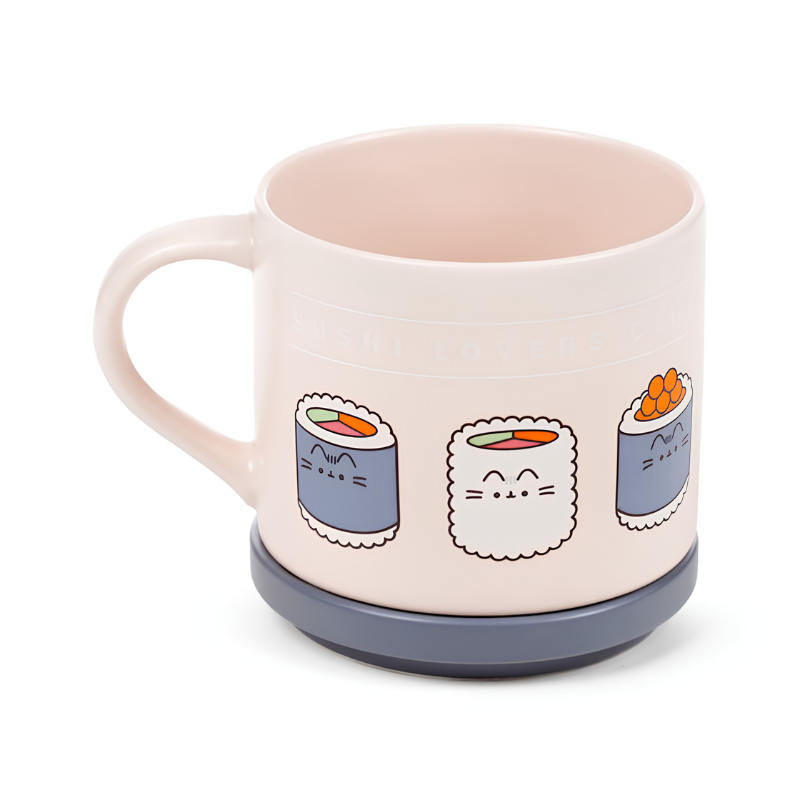 Taza con Posavasos Pusheen Sushi 420ml