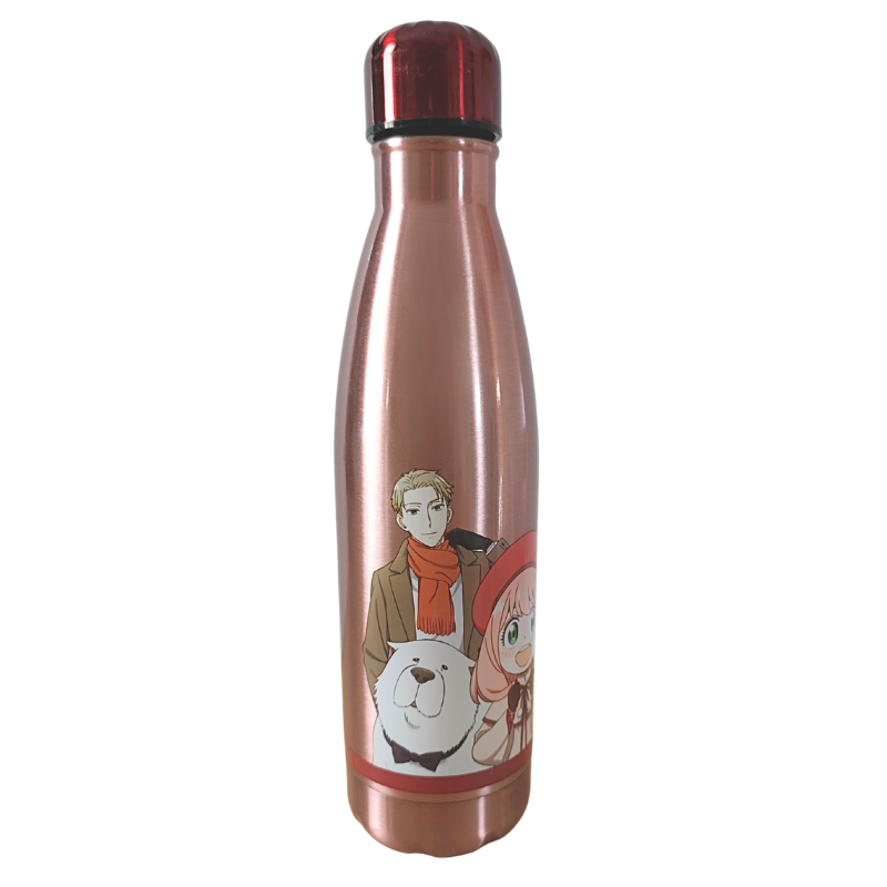 Botella termo Spy x Family de acero inoxidable vista lateral