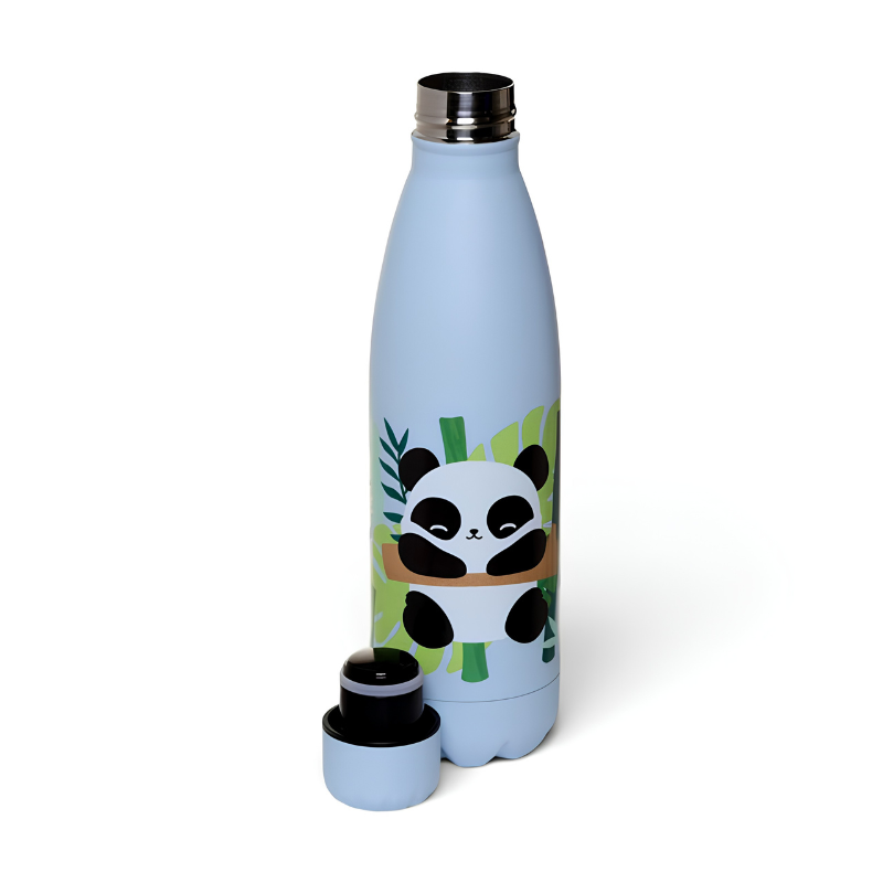 Detalle del tapón hermético de la botella térmica Oso Panda
