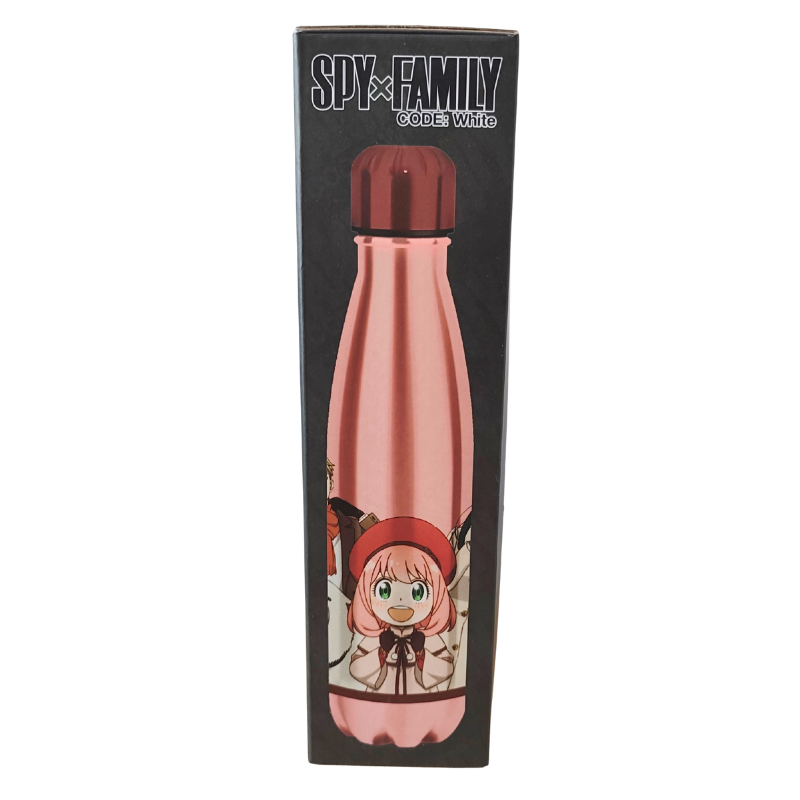 Botella termo Spy x Family vista completa con los cuatro personajes