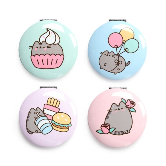 Espejo de bolsillo Pusheen compacto y plano con diseño de la gatita