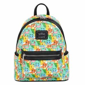 Mochila Pokemon Loungefly mini con los iniciales de Kanto y Pikachu