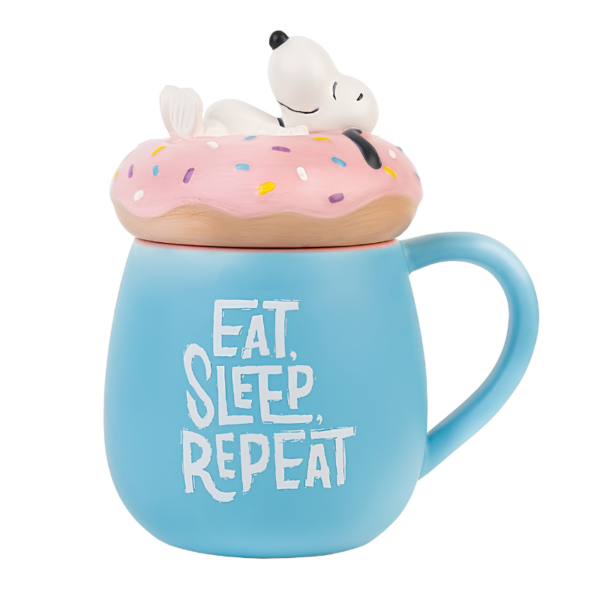 Taza 3D Snoopy con Tapa 500ml