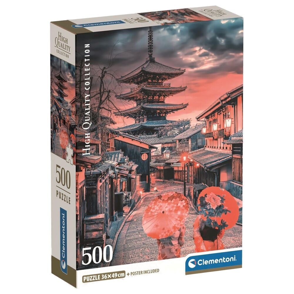 Puzzle Atardecer en Kyoto 500 piezas Clementoni, caja del producto