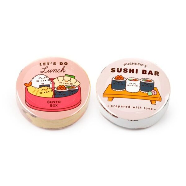 Toalla comprimida Pusheen Sushi Club mágica con diseño de Onigiri y Tempura