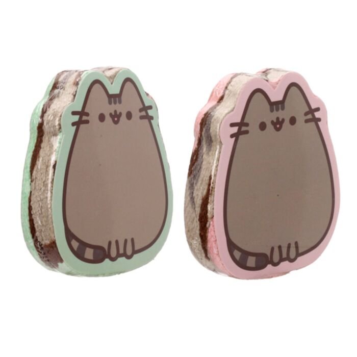Toalla comprimida Pusheen mágica de viaje en variantes rosa y verde pastel
