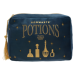 Neceser de terciopelo azul Pociones Harry Potter con bordados dorados