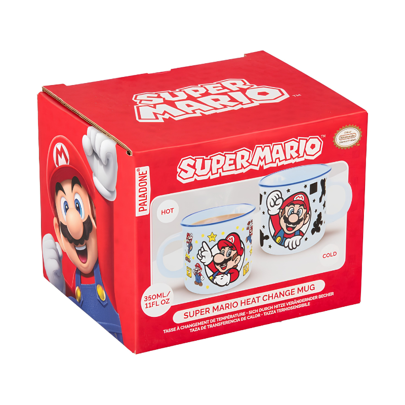 Taza de cerámica Super Mario 350ml con diseño vintage