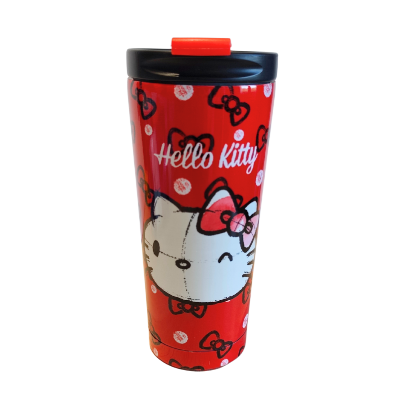 Vaso térmico Hello Kitty rojo de 425 ml, vista frontal