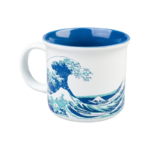Taza de cerámica La Gran Ola de Kanagawa de Hokusai, vista frontal
